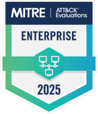 MITRE ATT&CK® Enterprise Evaluation 2025 badge