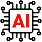 Red letters spelling AI on a black computer circuit