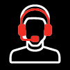 Person in a headset icon